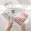 Bộ 6 tờ 48 sticker hình tròn Random