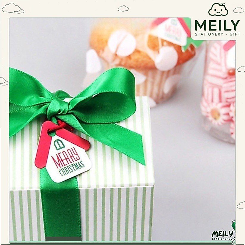 Tag thiệp quà giáng sinh Noel treo gói quà TE06