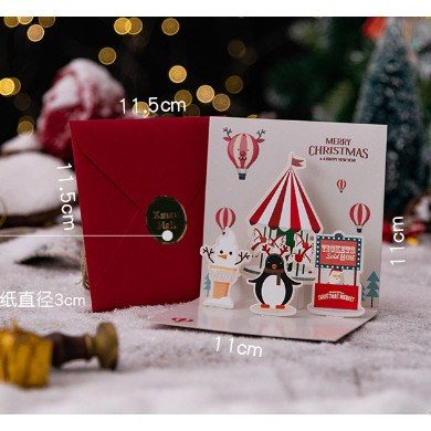 Tag thiệp quà giáng sinh Noel treo gói quà TE06
