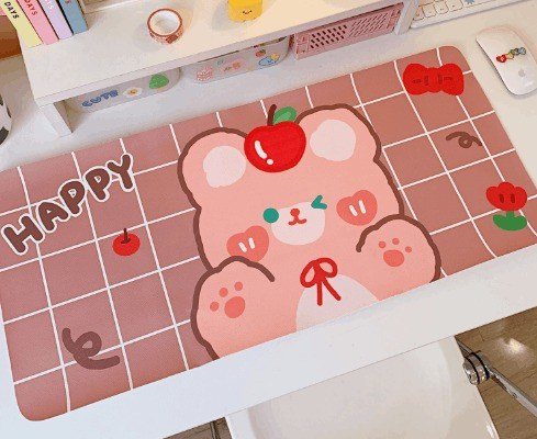 Tấm lót kê bàn phím, chuột máy tính K92 - Gấu táo