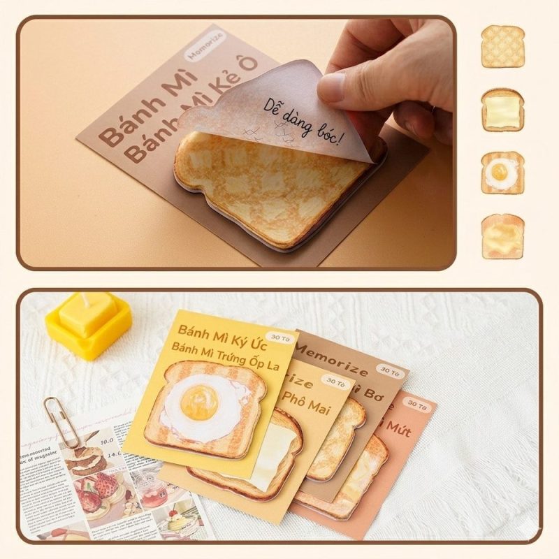 Tập 30 Tờ Giấy Ghi Chú Bánh Mì NO71