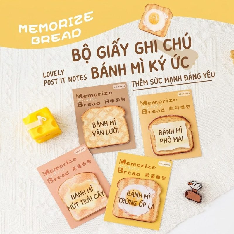 Tập 30 Tờ Giấy Ghi Chú Bánh Mì NO71