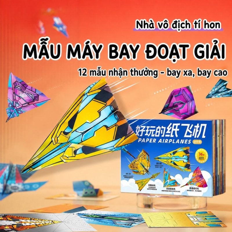 Tập 36 Tờ Giấy Gấp Origami Máy Bay K236