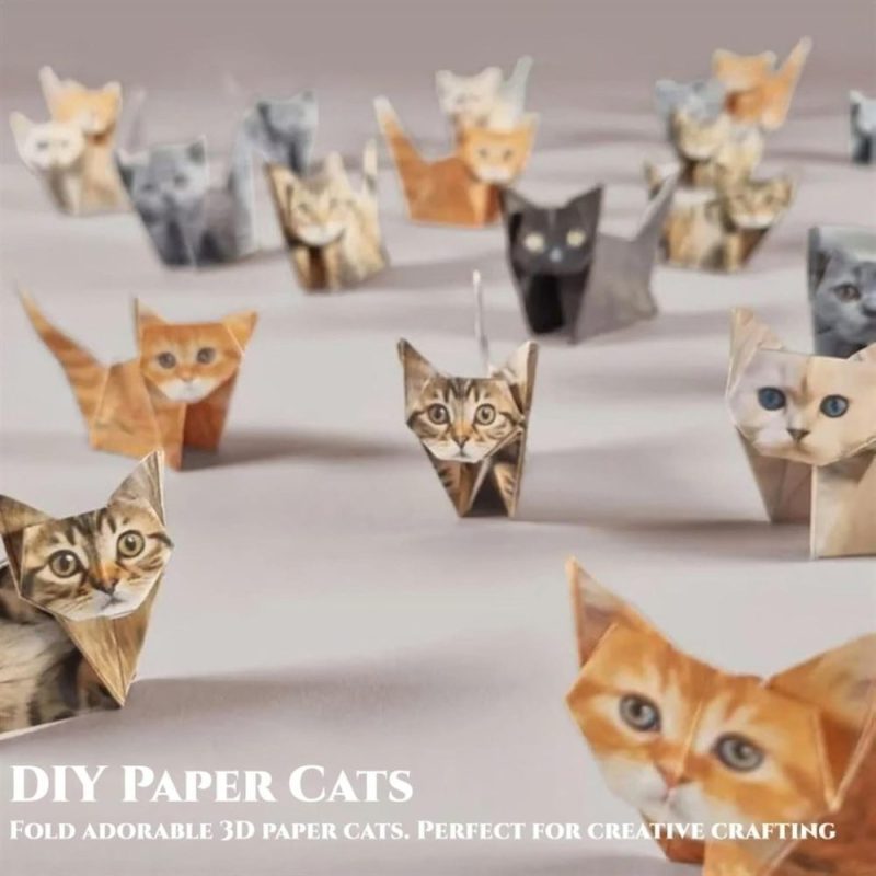 Tập 50 tờ giấy thủ công origami hình thú DIY K221