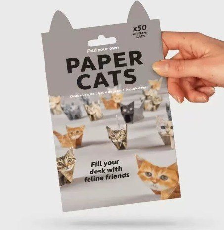 Tập 50 tờ giấy thủ công origami hình thú DIY K221 - mèo