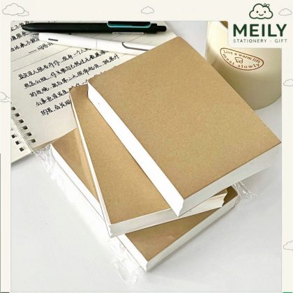 Tập Giấy note ghi chú trơn bìa kraft NO32