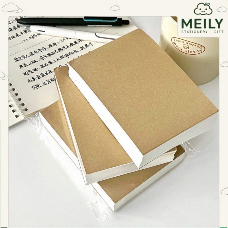 Tập Giấy note ghi chú trơn bìa kraft NO32