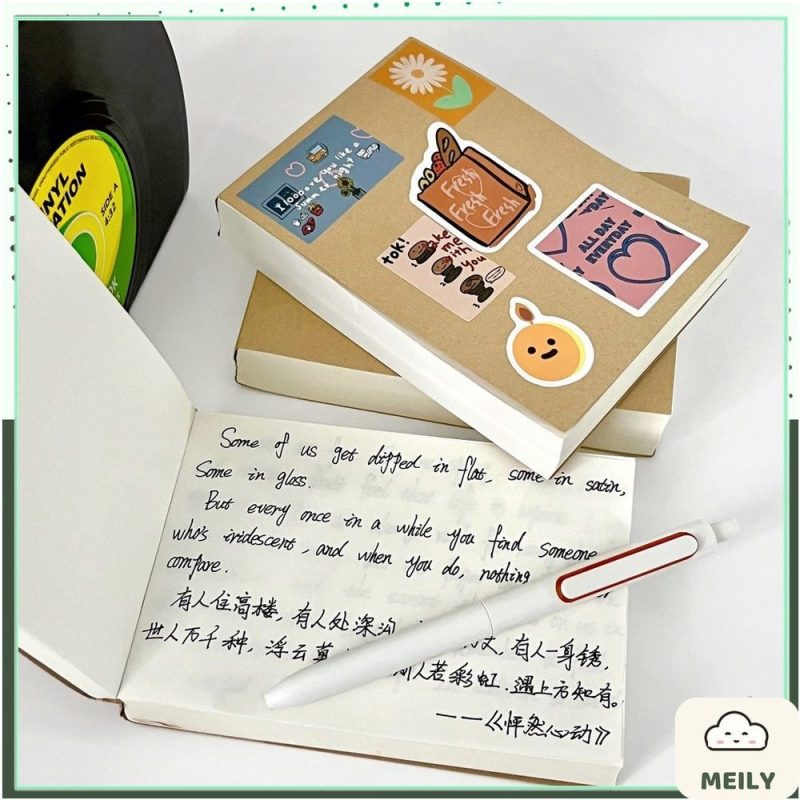 Tập Giấy note ghi chú trơn bìa kraft NO32