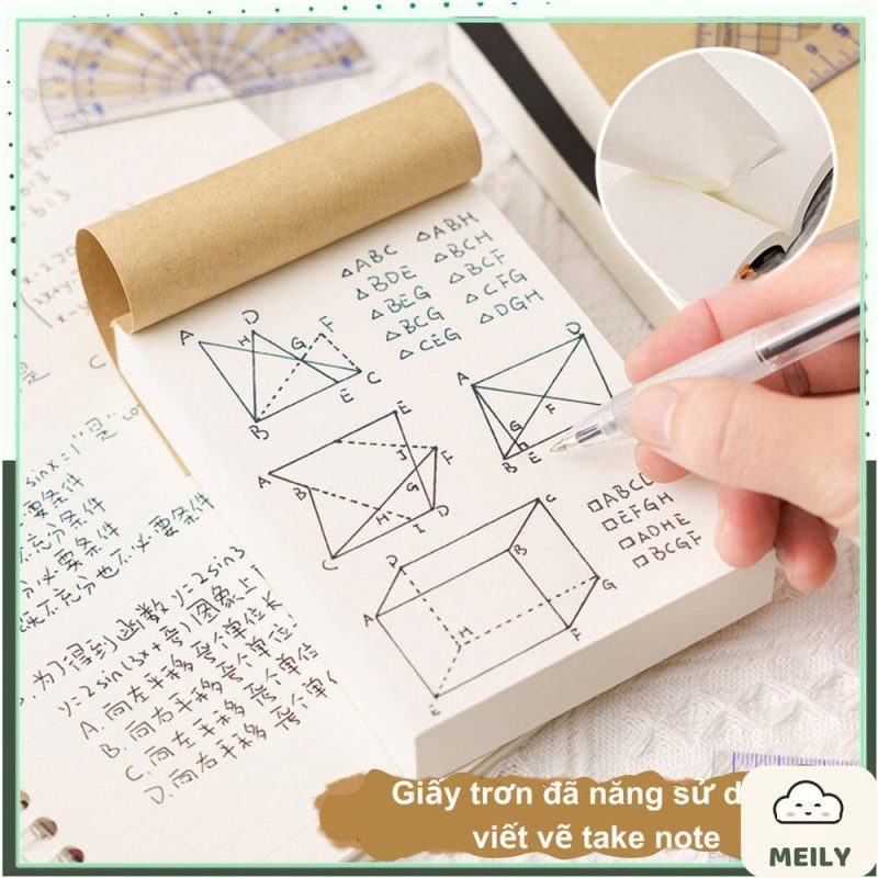 Tập Giấy note ghi chú trơn bìa kraft NO32