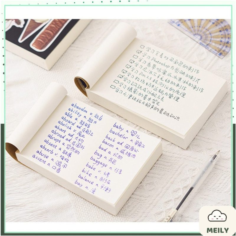 Tập Giấy note ghi chú trơn bìa kraft NO32