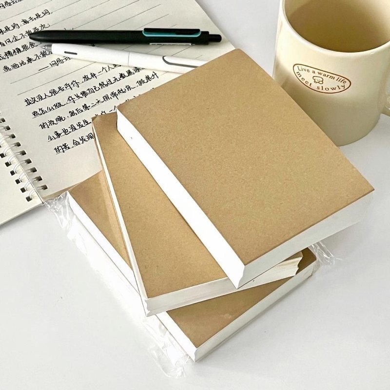 Tập Giấy note ghi chú trơn bìa kraft NO32 - nâu