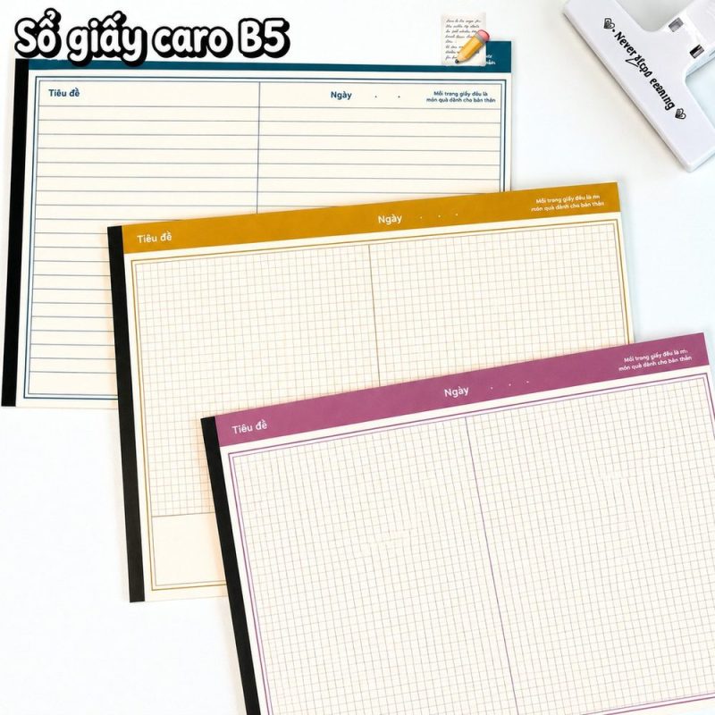 Tập Vở Dạng Ngang B5 Kẻ Caro S67