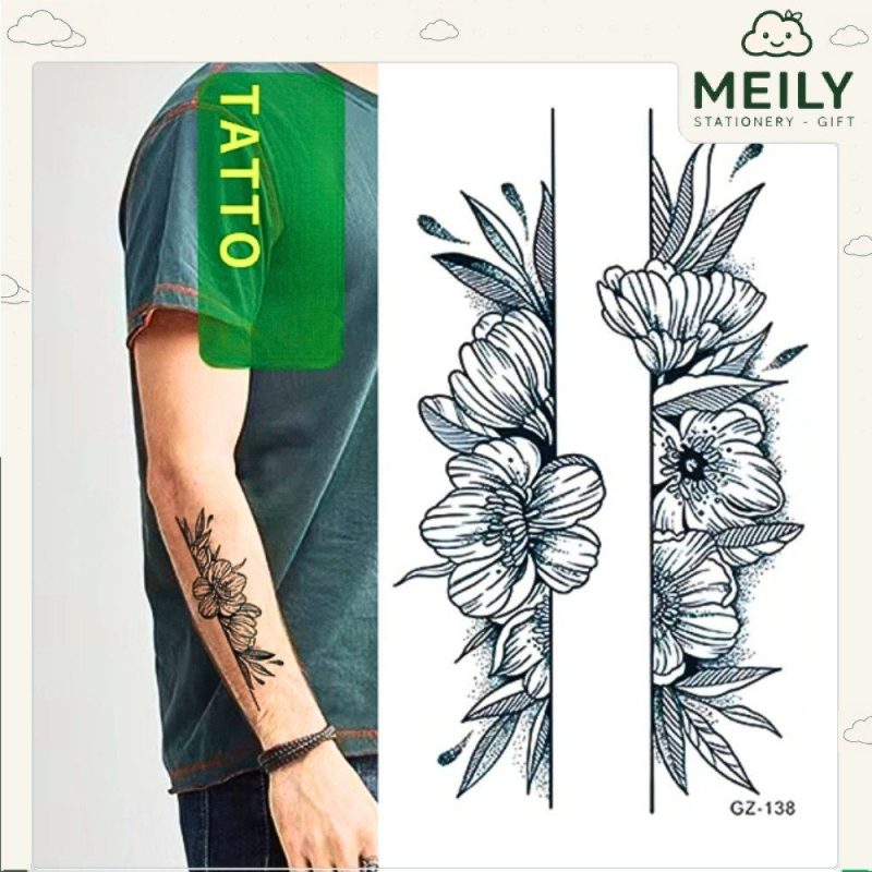 Hình xăm tạm thời GZ hoa văn thảo mộc thiên nhiên lâu trôi