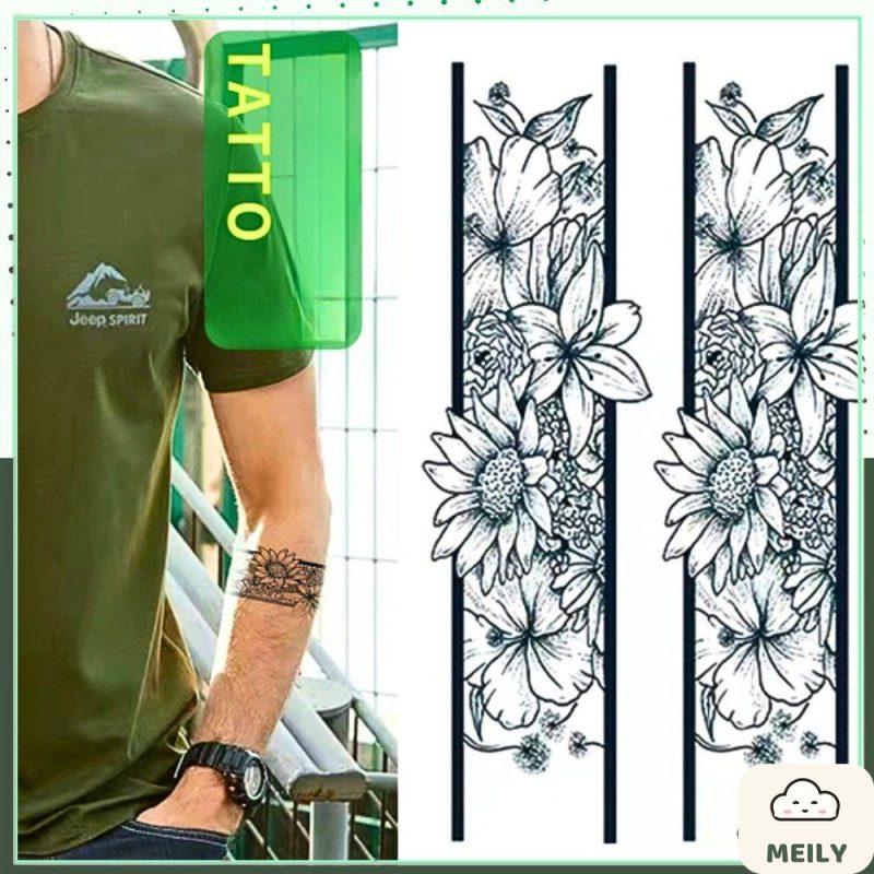 Hình xăm tạm thời GZ hoa văn thảo mộc thiên nhiên lâu trôi
