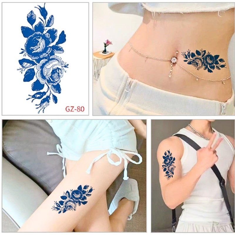 Hình xăm tạm thời GZ hoa văn thảo mộc thiên nhiên lâu trôi - GZ-080
