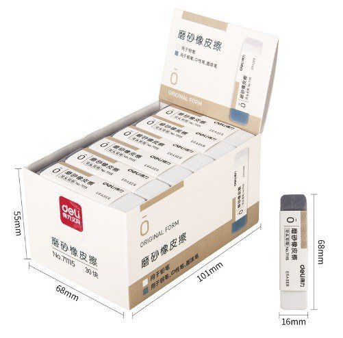 Tẩy cát Deli nét chì 2in1 K137 - trắng No.71115
