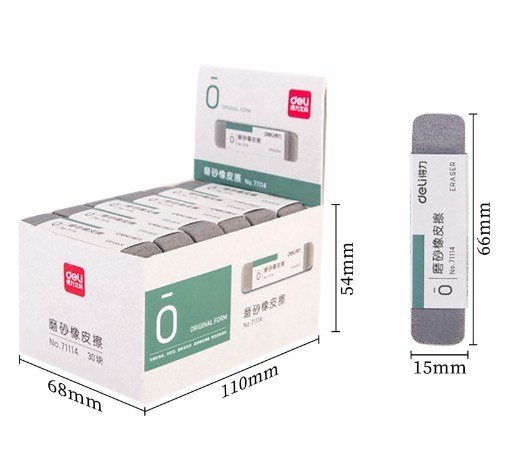 Tẩy cát Deli nét chì 2in1 K137 - Xám No.71115