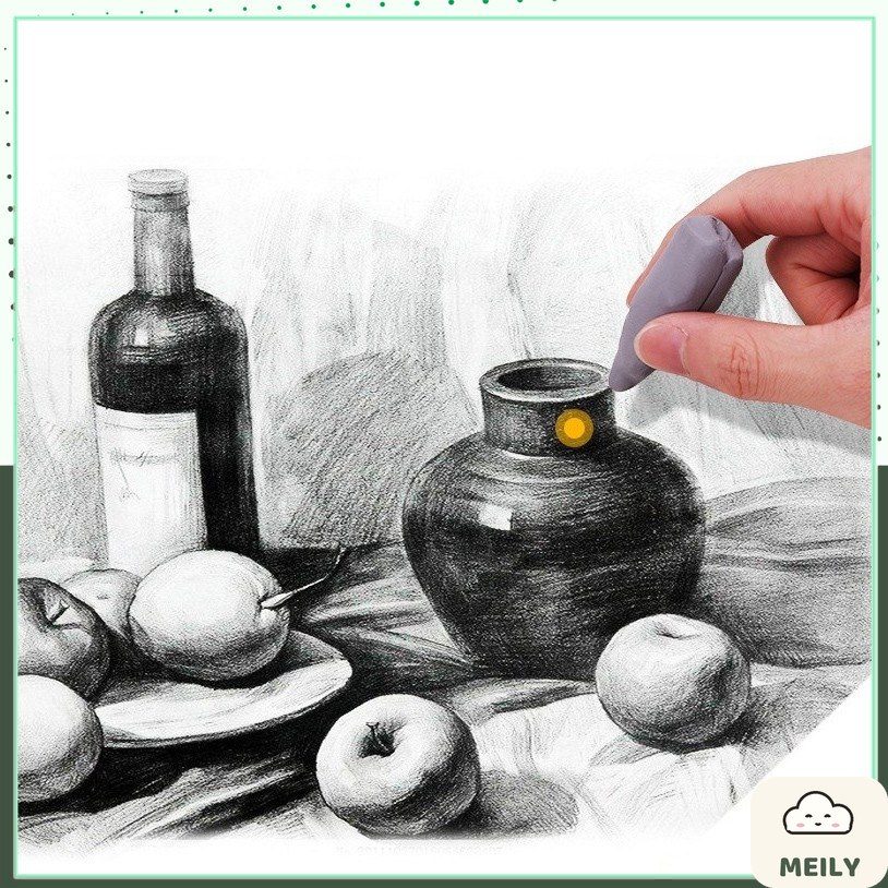 Tẩy đất sét mỹ thuật Meries gôm tẩy được than chì