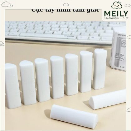 Tẩy gôm 3 cạnh tam giác mềm mại cho kỳ thi, tranh vẽ Tẩy 2B siêu sạch ít vụn