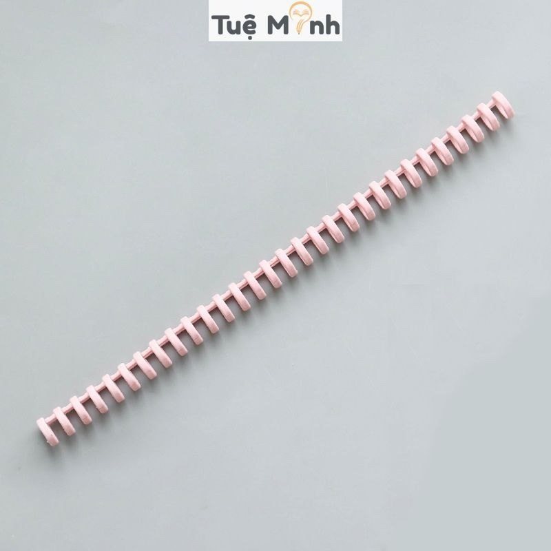 Thanh còng nhựa sổ Pastel kẹp ruột sổ binder refill P11 - Hồng đậm