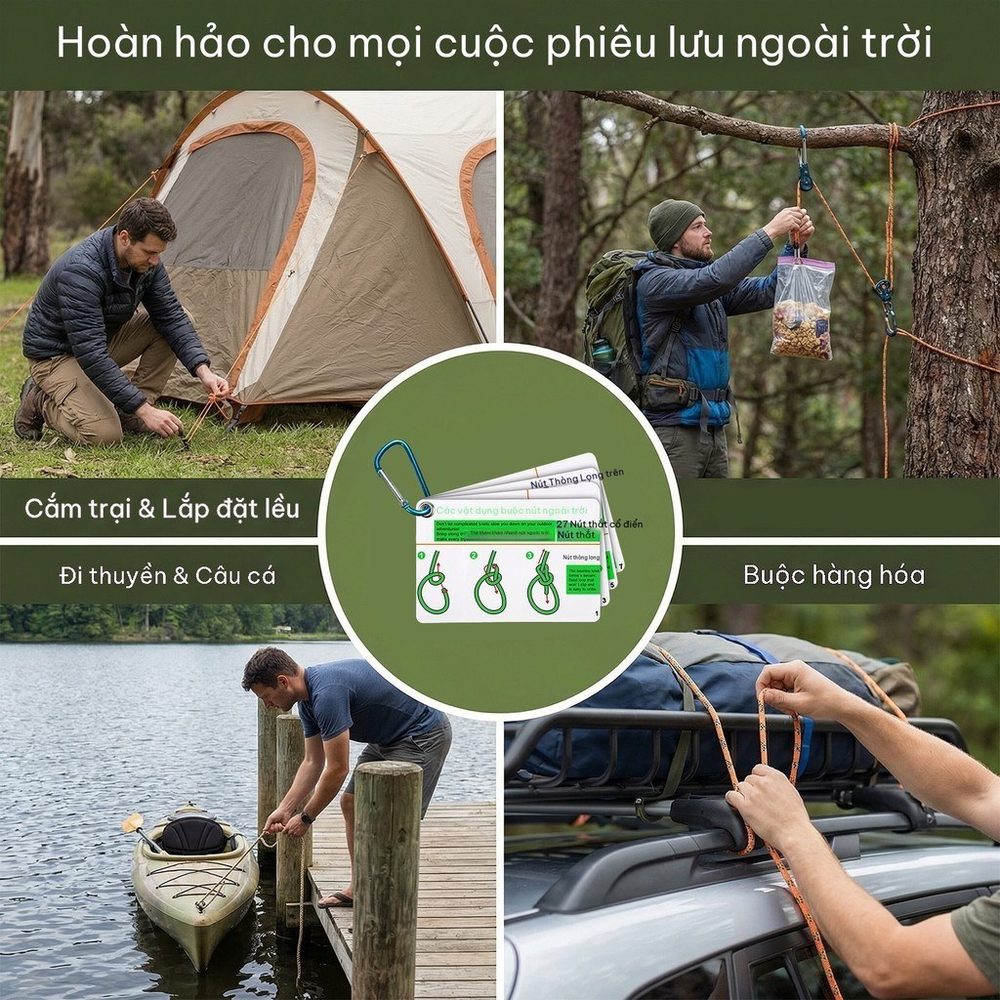 Thẻ Hướng dẫn 27 kiểu thắt nút dây chắc chắn BL144