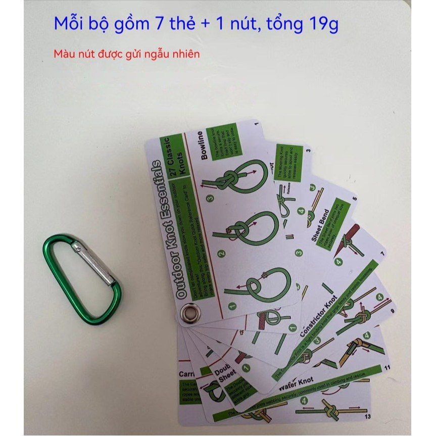 Thẻ Hướng dẫn 27 kiểu thắt nút dây chắc chắn BL144