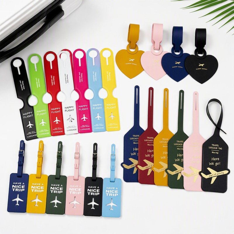 Thẻ tag vali da mềm K244 - Tag vali da PU Here we go K244