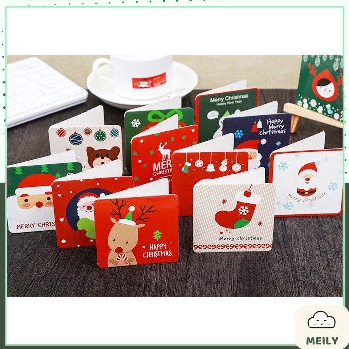 Thiệp chúc mừng mini dễ thương nhiều mẫu kèm bao thư ngoài