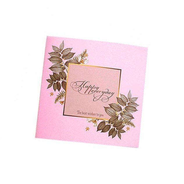 Thiệp chúc mừng 8/3, giáng sinh, sinh nhật, đám cưới - Thiệp vuông gấp EveryDay