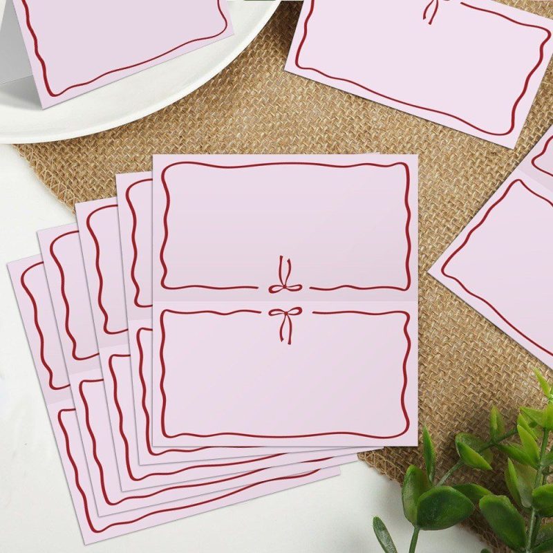Thiệp ghi tên để bàn hình nơ TE83