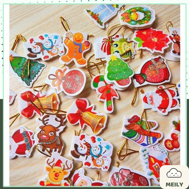 Thiệp giáng sinh mini dễ thương hình Các nhân vật Noel