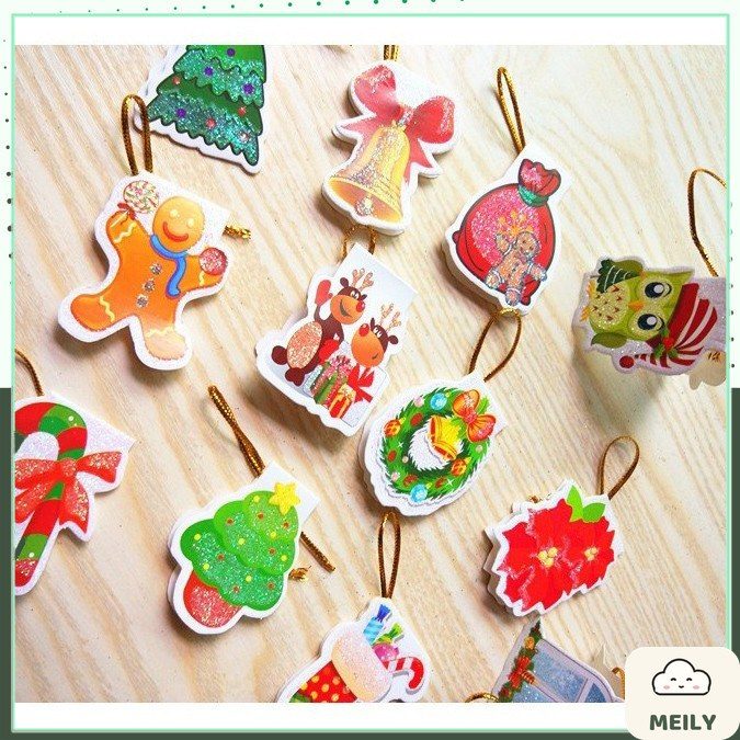 Thiệp giáng sinh mini dễ thương hình Các nhân vật Noel