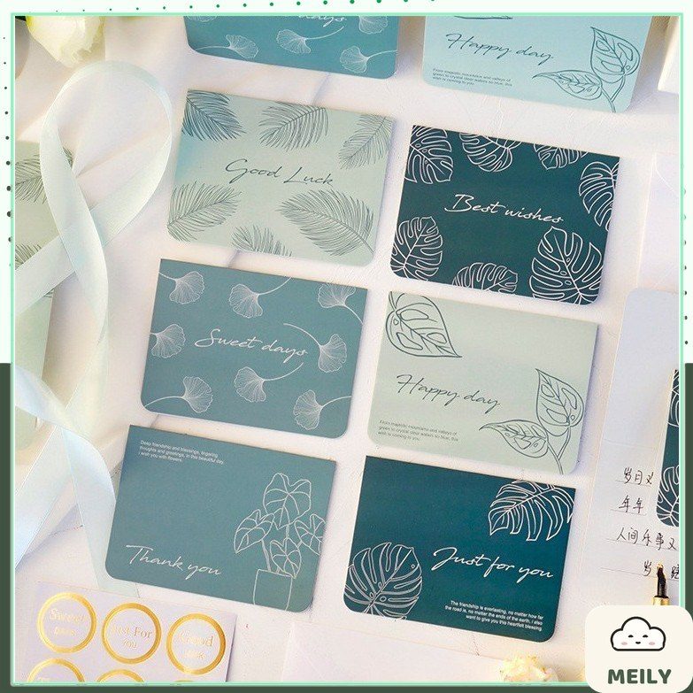 Thiệp giấy kèm bao phong bì 11 x 8.5cm và sticker niêm phong TH14