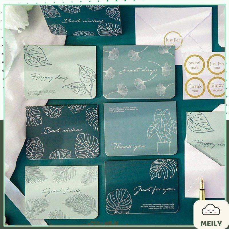 Thiệp giấy kèm bao phong bì 11 x 8.5cm và sticker niêm phong TH14