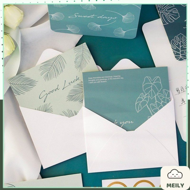 Thiệp giấy kèm bao phong bì 11 x 8.5cm và sticker niêm phong TH14