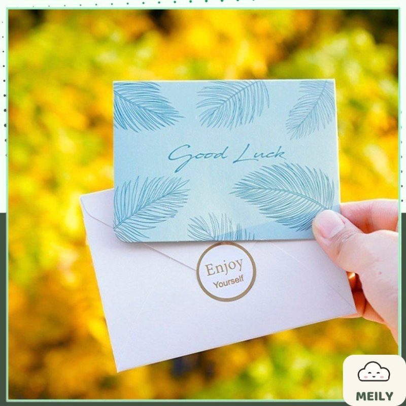 Thiệp giấy kèm bao phong bì 11 x 8.5cm và sticker niêm phong TH14