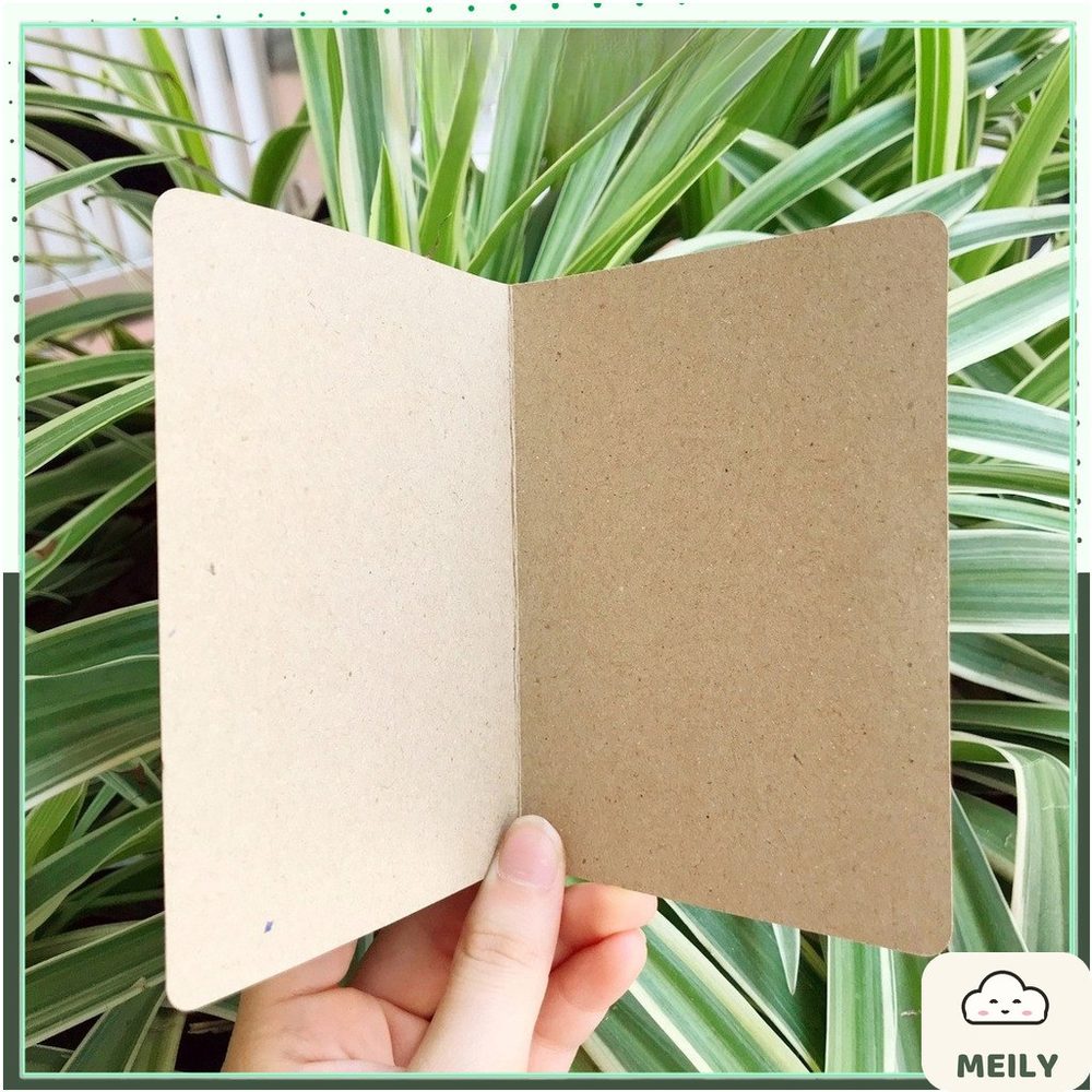 Thiệp giấy kraft Vintage hoa hướng dương/ hoa khô handmade tặng sinh nhật
