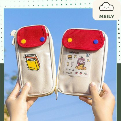 Túi bút vải Canvas 1 ngăn to để được nhiều đồ TB05