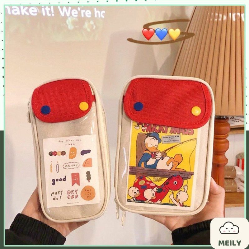 Túi bút vải Canvas 1 ngăn to để được nhiều đồ TB05