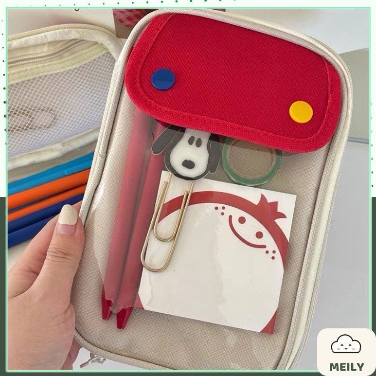 Túi bút vải Canvas 1 ngăn to để được nhiều đồ TB05