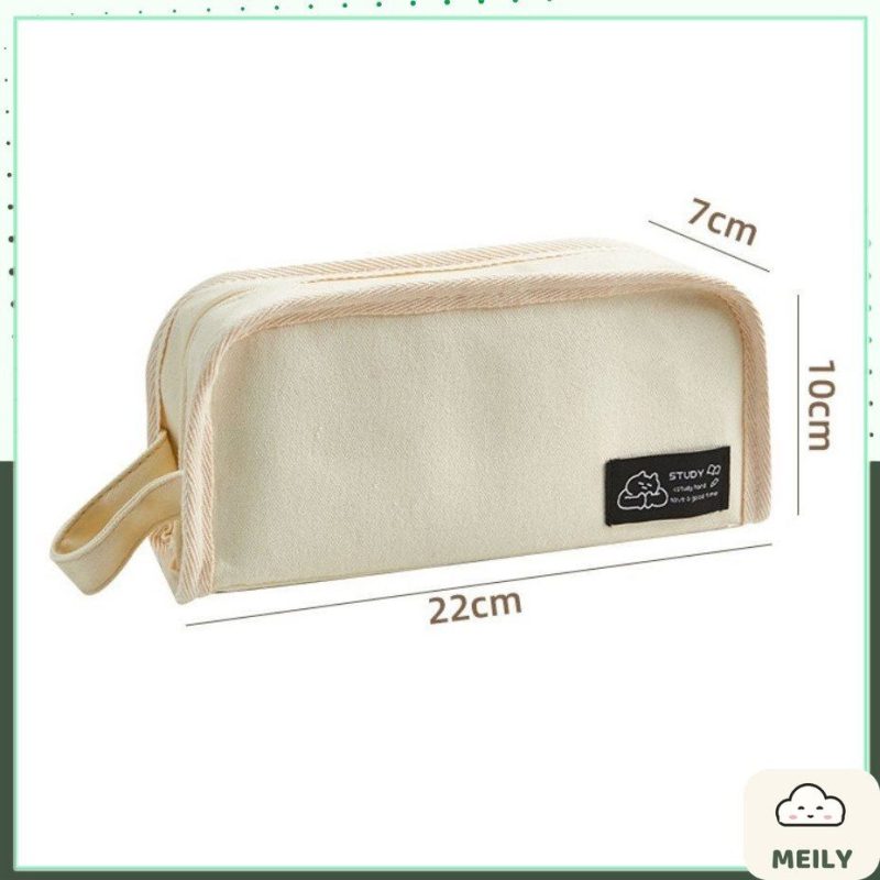 Túi bút vải Canvas 1 ngăn to để được nhiều đồ TB05