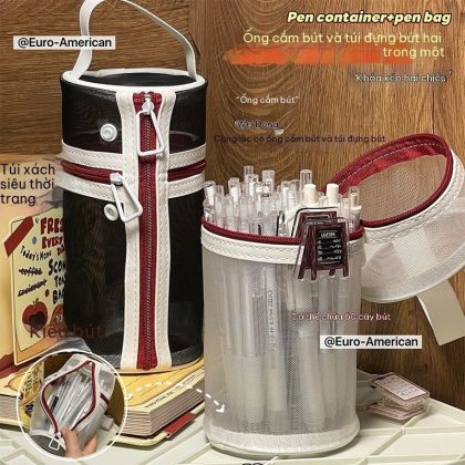 Túi đựng bút 2 cách mở dạng ống tiện dụng TB30