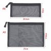 [Combo 2] Túi đựng bút lưới xuyên thấu K06 Đen, A5 + A6