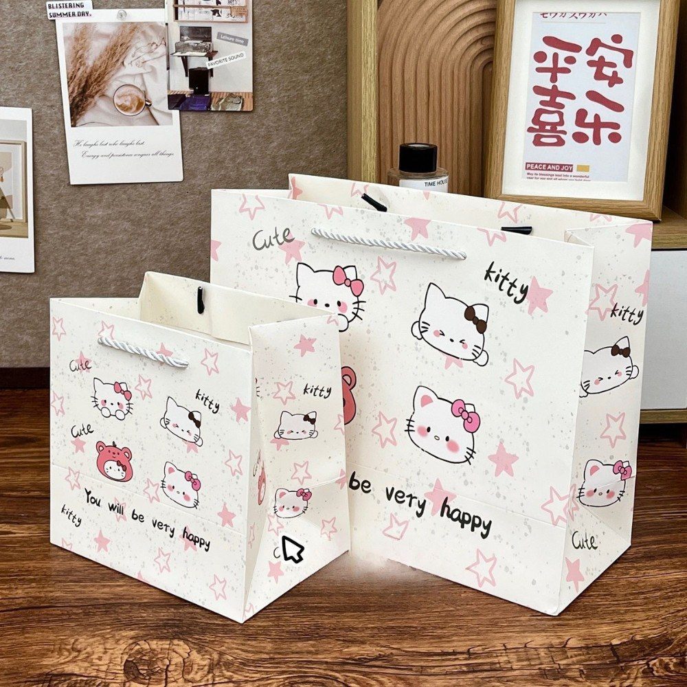 Túi Giấy Quai Lụa Xoắn Dày Dặn hoạt hình KT TU79
