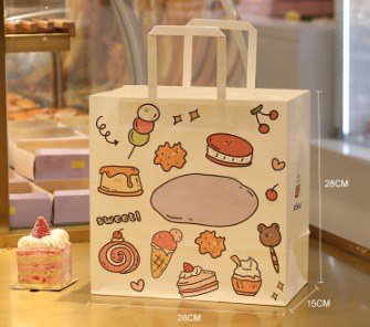 Túi quà giấy họa tiết bánh kem TU34 - XL 28x28x15cm