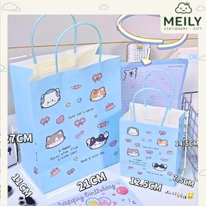 Túi quà sinh nhật mèo xanh TU75