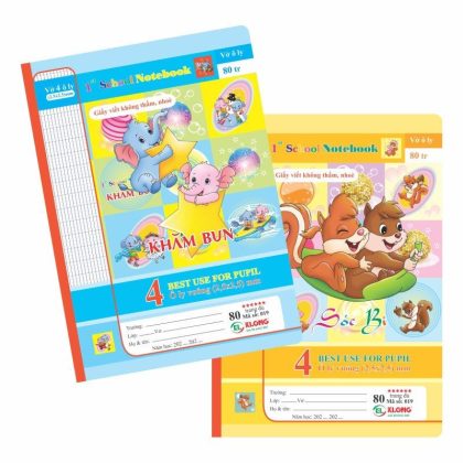 Vở 4 ô ly B5 80 trang 100gsm 1st School Klong MS 019
