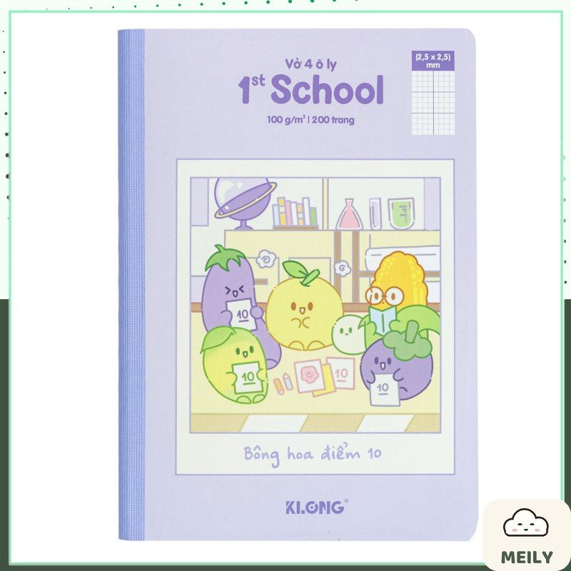 Vở 4 Ô Ly Fruity KLONG MS 029