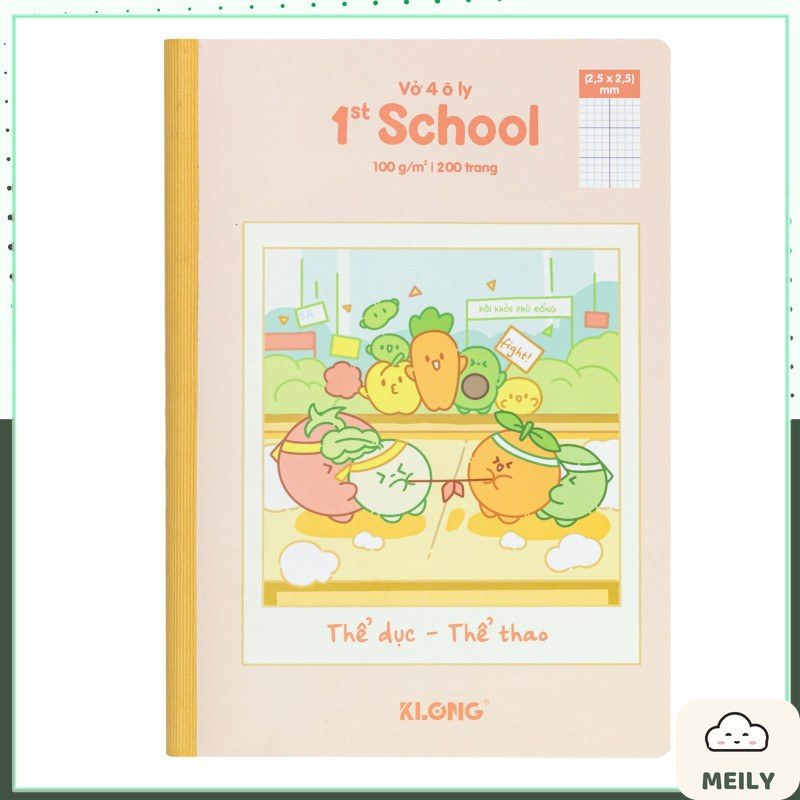 Vở 4 Ô Ly Fruity KLONG MS 029