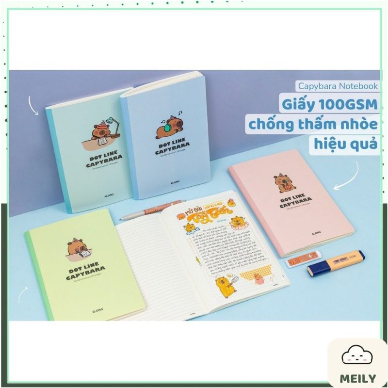Vở 80/120/200 trang may dán gáy B5 giấy kẻ ngang KLONG